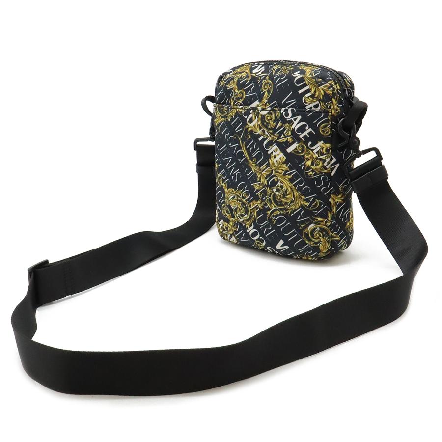VERSACE JEANS COUTURE ヴェルサーチェ ジーンズ クチュール ショルダーバッグ　斜め掛け ポシェット ナイロン ブラック 黒 イエロー系 73YA4BF5 |  | 01