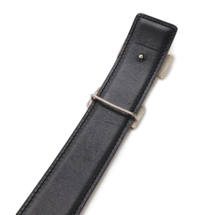 HERMES エルメス Hベルト リバーシブル レザー サンドベージュ ブラック 黒 シルバー金具 #70 □E刻印 | HERMES | 04