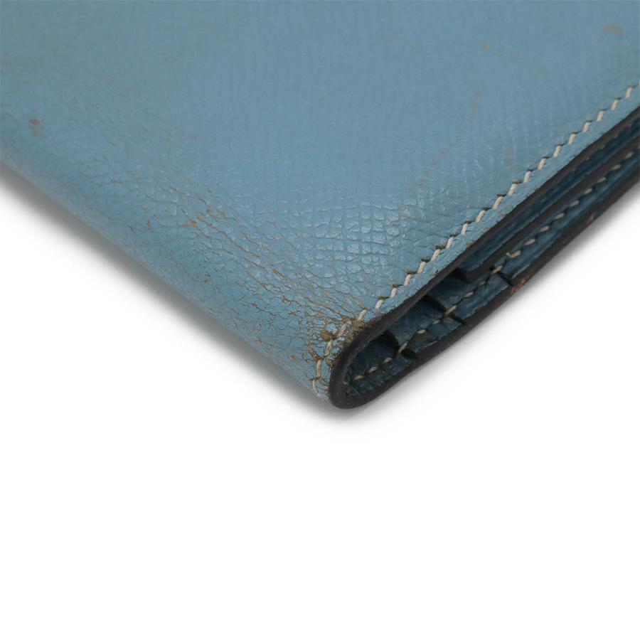 HERMES エルメス ベアン 2PLIS デュプリ 3つ折長財布 三つ折り長財布 レザー ブルージーン 水色 シルバー金具 □I刻印 | HERMES | 02