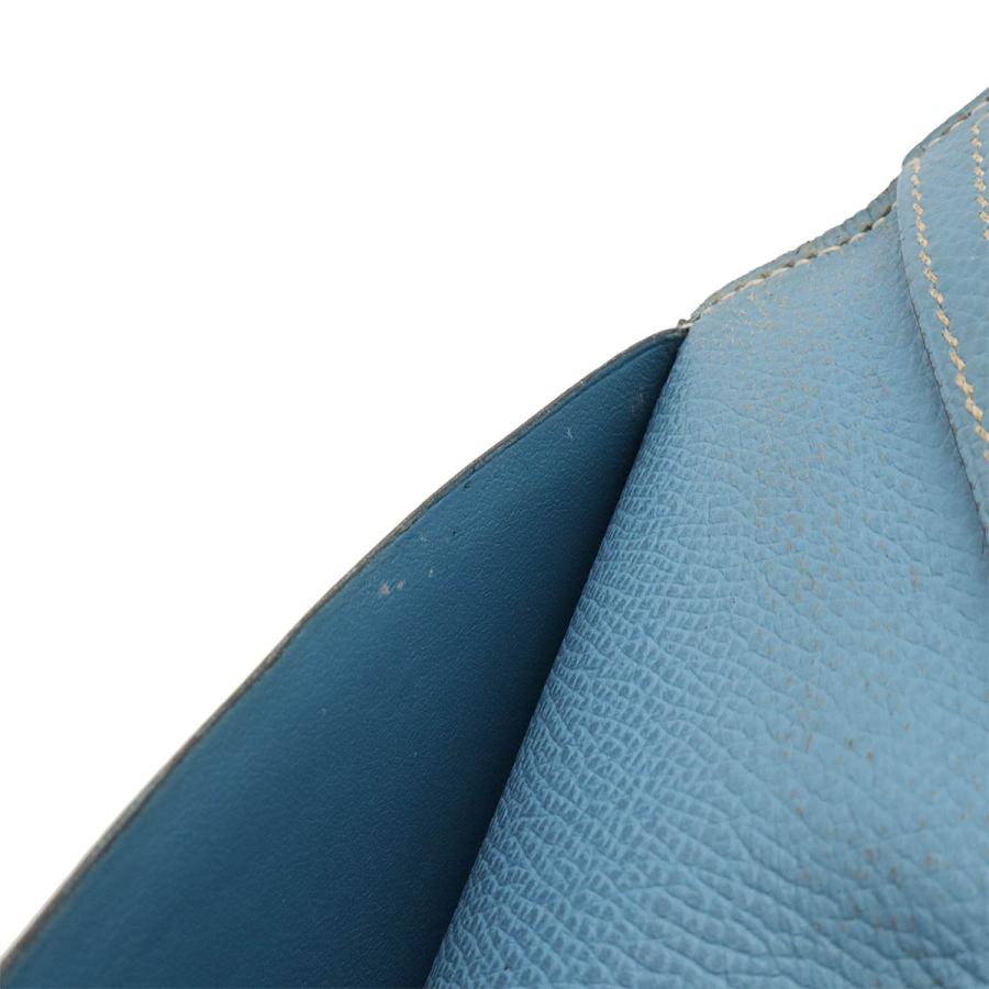 HERMES エルメス ベアン 2PLIS デュプリ 3つ折長財布 三つ折り長財布 レザー ブルージーン 水色 シルバー金具 □I刻印 | HERMES | 05