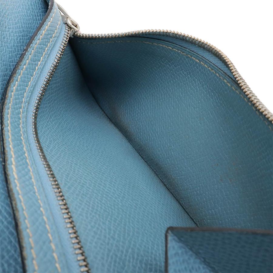 HERMES エルメス ベアン 2PLIS デュプリ 3つ折長財布 三つ折り長財布 レザー ブルージーン 水色 シルバー金具 □I刻印 | HERMES | 08