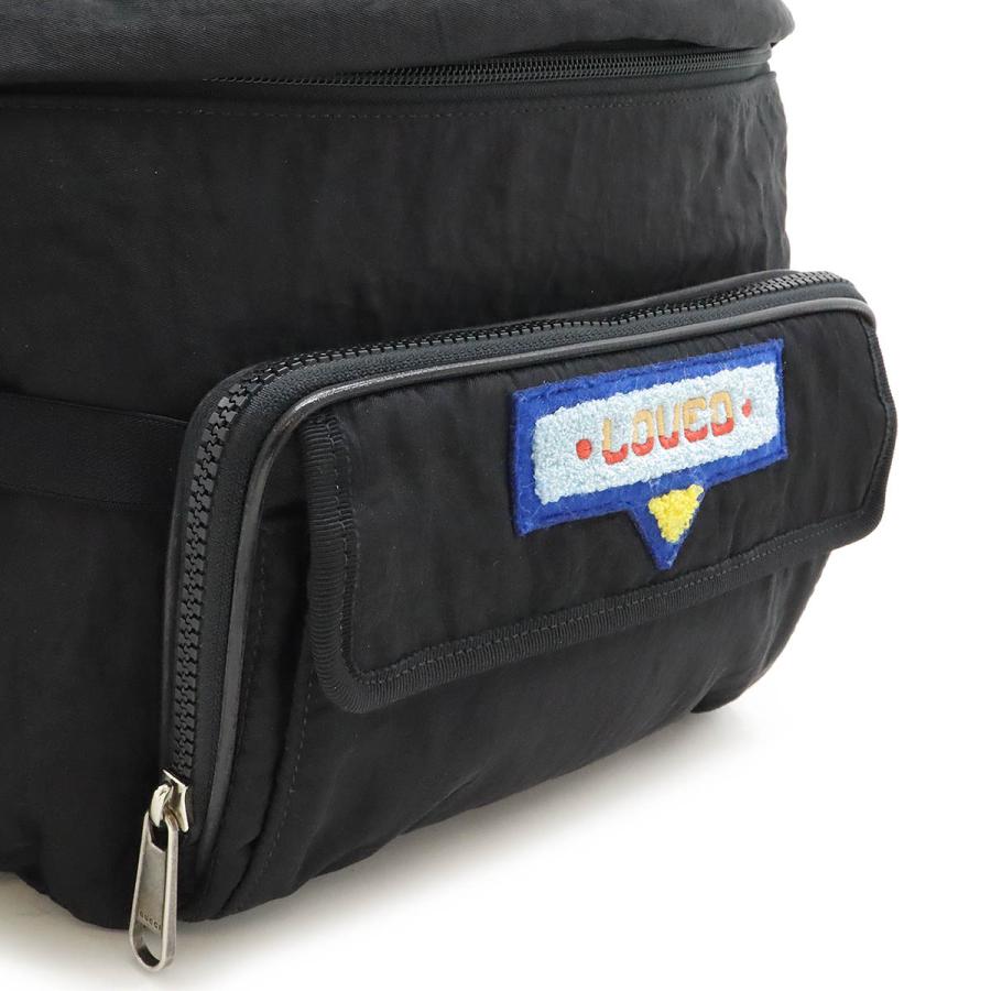 GUCCI グッチ テリークロス パッチ ウエストバッグ ボディバッグ 2WAY リュックサック バックパック パッチワーク ナイロン ブラック | GUCCI | 06