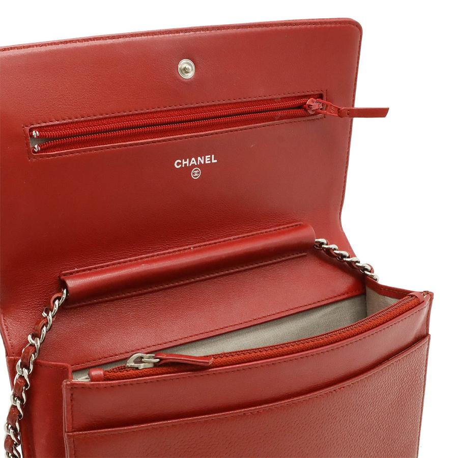 CHANEL（シャネル） ココマーク キャビアスキン チェーンウォレット