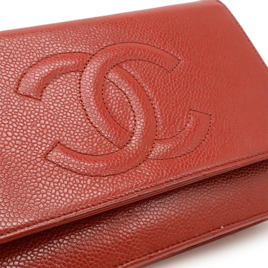 CHANEL（シャネル） ココマーク キャビアスキン チェーンウォレット