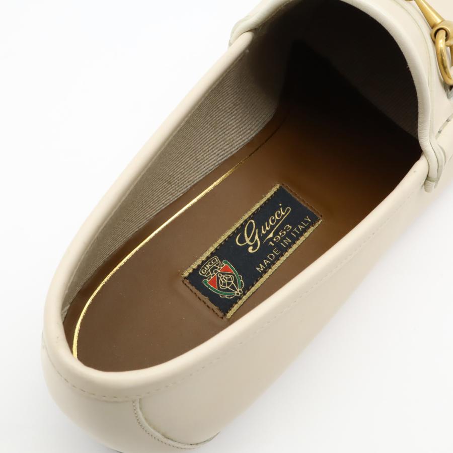 GUCCI】グッチ ロゴスタンプ プリント ホースビットローファー 