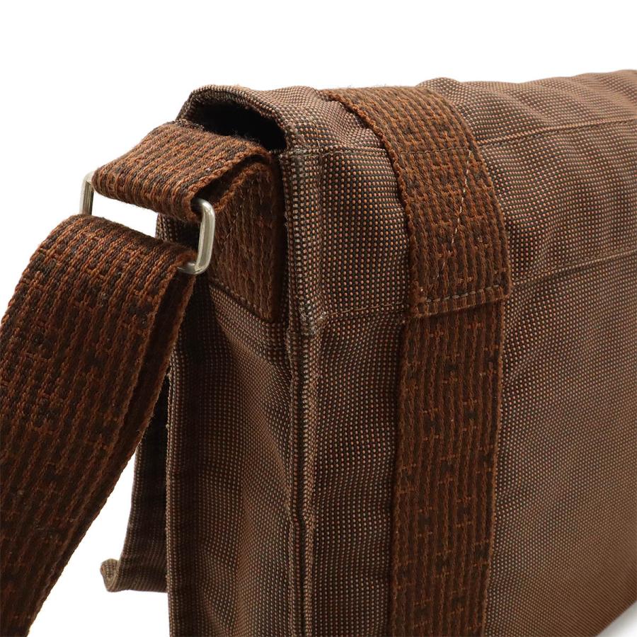 HERMES エルメス エールライン バサスPM ショルダーバッグ メッセンジャーバッグ キャンバス 茶 ブラウン シルバー金具 | HERMES | 03