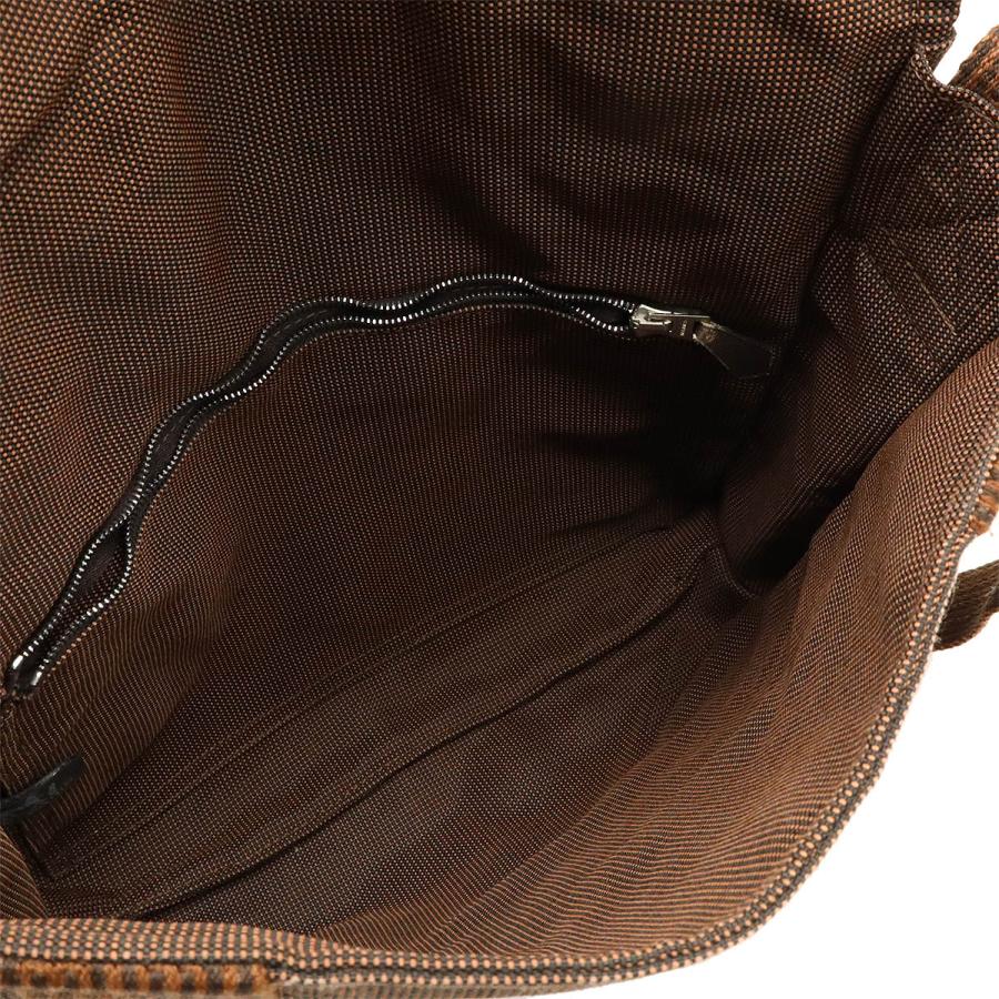 HERMES エルメス エールライン バサスPM ショルダーバッグ メッセンジャーバッグ キャンバス 茶 ブラウン シルバー金具 | HERMES | 05