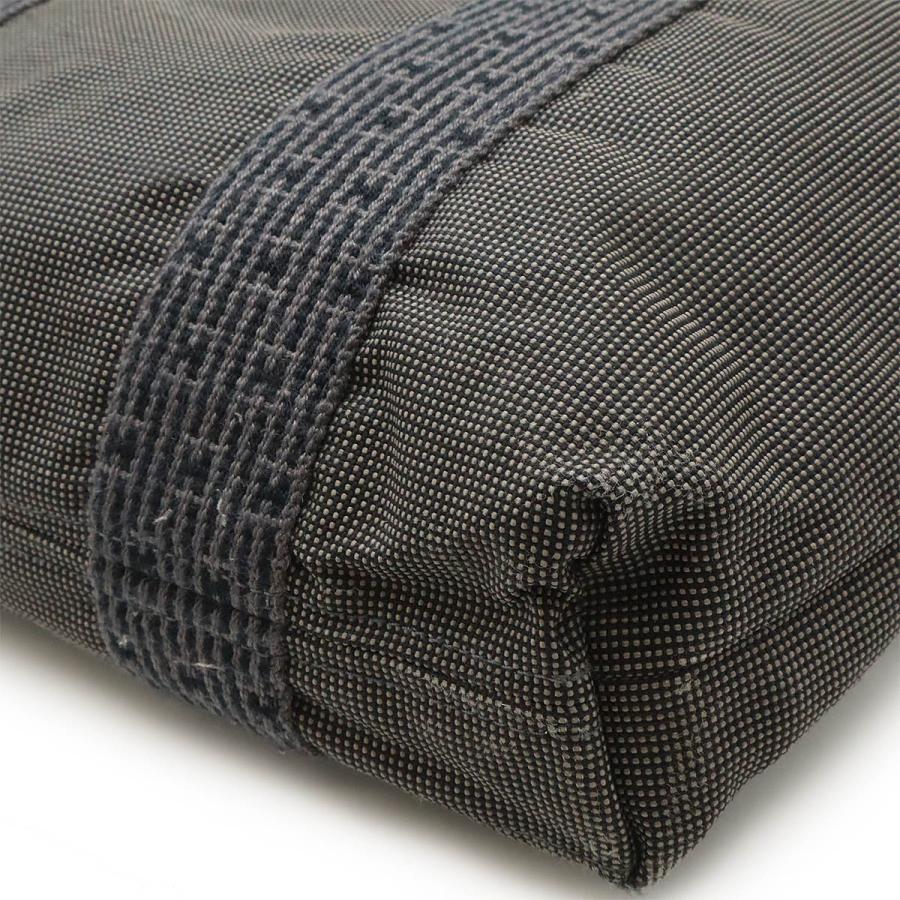HERMES エルメス エールライン カバス トートバッグ 縦長 キャンバス グレー ブラック 黒 | HERMES | 02