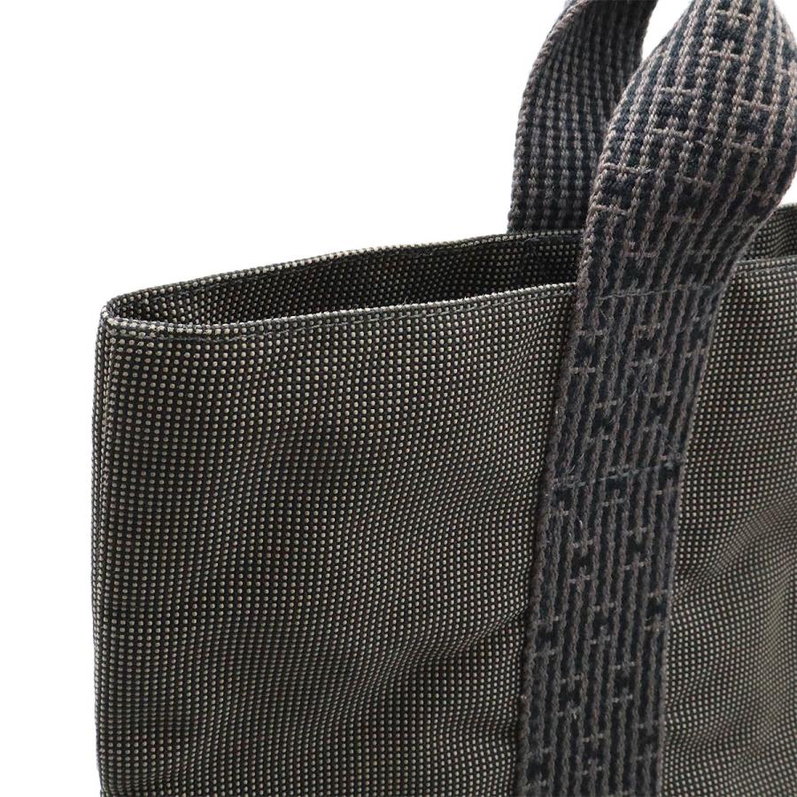 HERMES エルメス エールライン カバス トートバッグ 縦長 キャンバス グレー ブラック 黒 | HERMES | 03