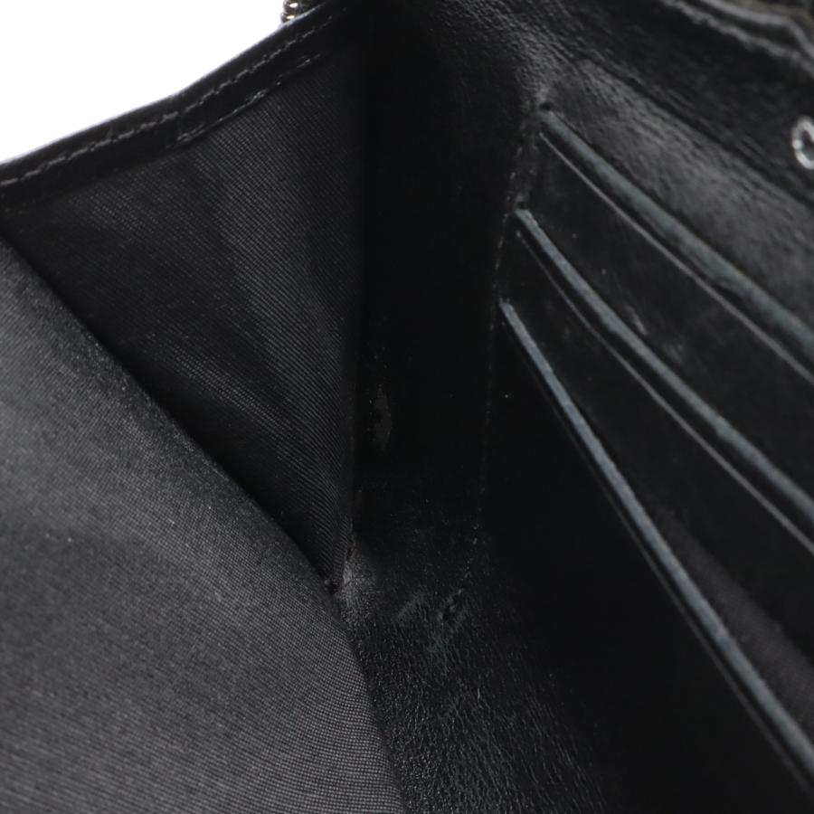 CHANEL シャネル メイクアップ ココマーク ラウンドファスナー 長財布 エナメル パテントレザー ブラック 黒 シルバー金具 A47663 | CHANEL | 05