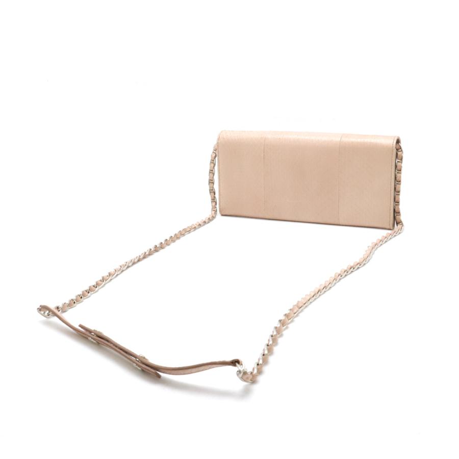 PRADA プラダ AYERS METAL チェーンウォレット ショルダーバッグ 2WAY クラッチバッグ パイソン レザー NUDO ベージュ 海外ブティック購入品 1MT290 | PRADA | 01