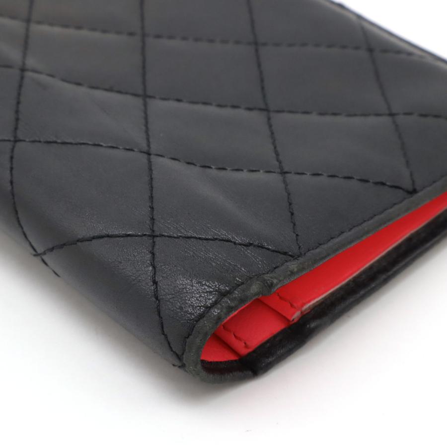 CHANEL シャネル カンボンライン ココマーク 2つ折長財布 二つ折長財布 レザー ソフトカーフ ブラック 黒 ホワイト 白 ピンク A26717 | CHANEL | 02