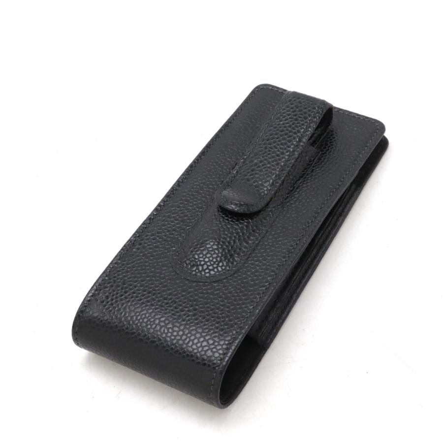 CHANEL シャネル ココマーク 携帯ケース ペンケース 眼鏡ケース マルチケース キャビアスキン レザー ブラック 黒 A18676 | CHANEL | 01