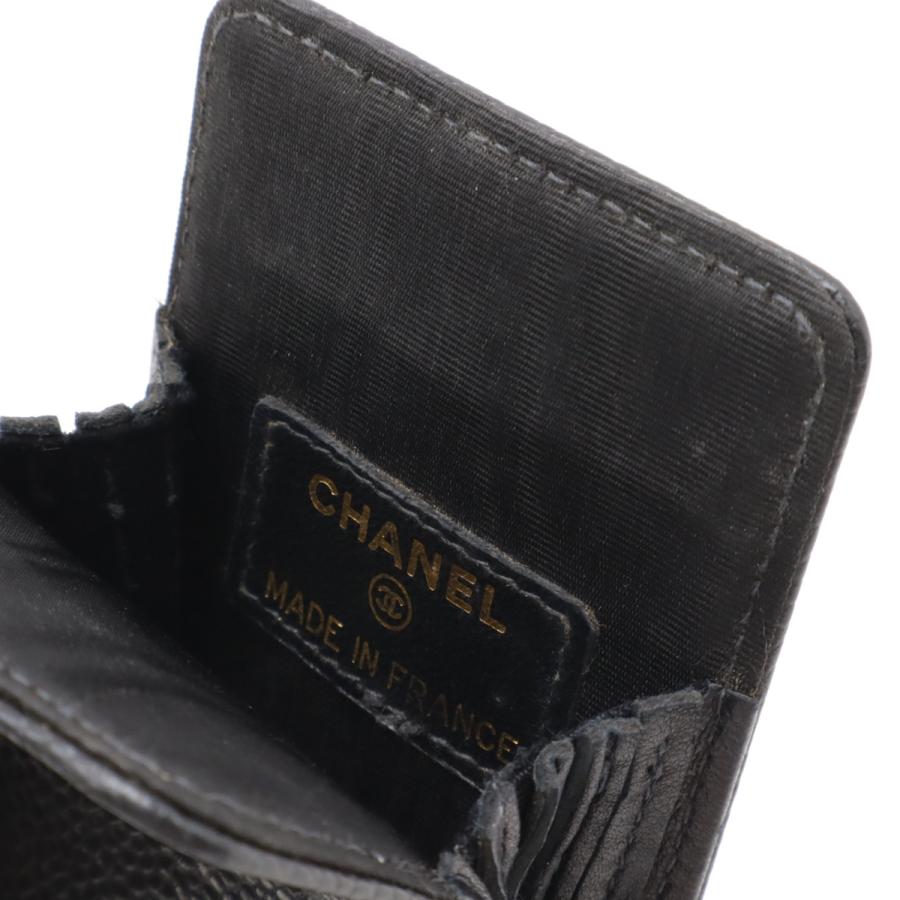CHANEL シャネル ココマーク 携帯ケース ペンケース 眼鏡ケース マルチケース キャビアスキン レザー ブラック 黒 A18676 | CHANEL | 04