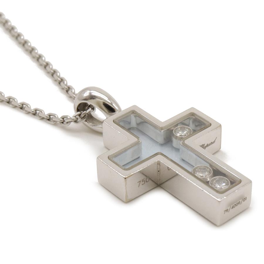Chopard ショパール ハッピーダイヤモンド クロス ネックレス ペンダント K18WG ホワイトゴールド 3PD ダイヤモンド 79/4009/01 | Chopard | 02
