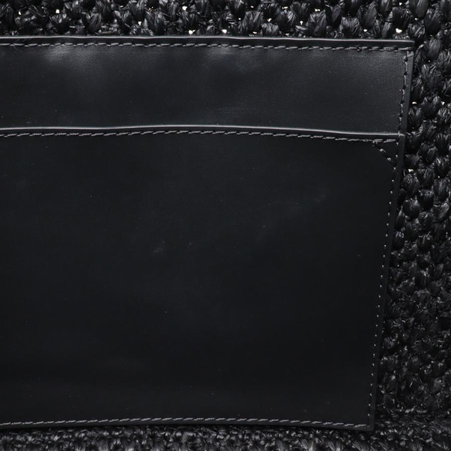 LOEWE ロエベ ロエベフォント トート ミディアム トートバッグ 2WAY ショルダーバッグ ラフィア レザー ブラック 黒 ホワイト 白 | LOEWE | 06