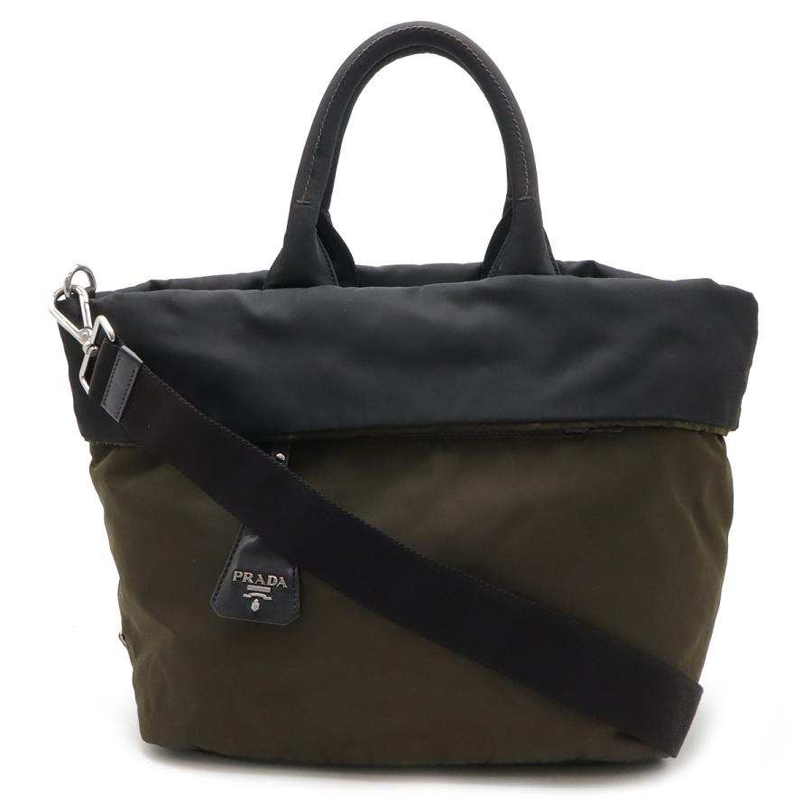 PRADA プラダ トートバッグ ハンドバッグ 2WAY ショルダーバッグ リバーシブル バイカラー 2トーン ナイロン レザー カーキ ブラック BN1959 : Blumin - 通販 - Yahoo!ショッピング PRADA プラダ トートバッグ ハンドバッグ 2WAY ショルダーバッグ リバーシブル バイカラー 2トーン ナイロン レザー カーキ ブラック BN1959 : Blumin - 通販 - Yahoo!ショッピング