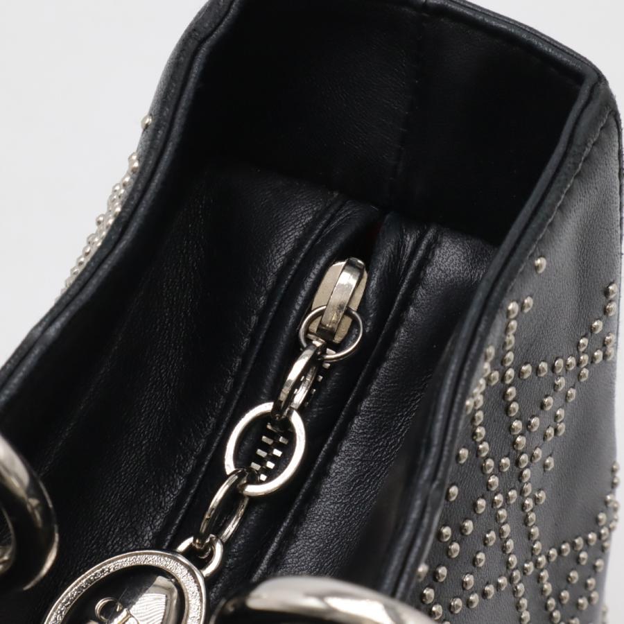 Christian Dior クリスチャン ディオール レディディオール カナージュ ハンドバッグ 2WAY ショルダーバッグ スタッズ レザー ブラック | Christian Dior | 03