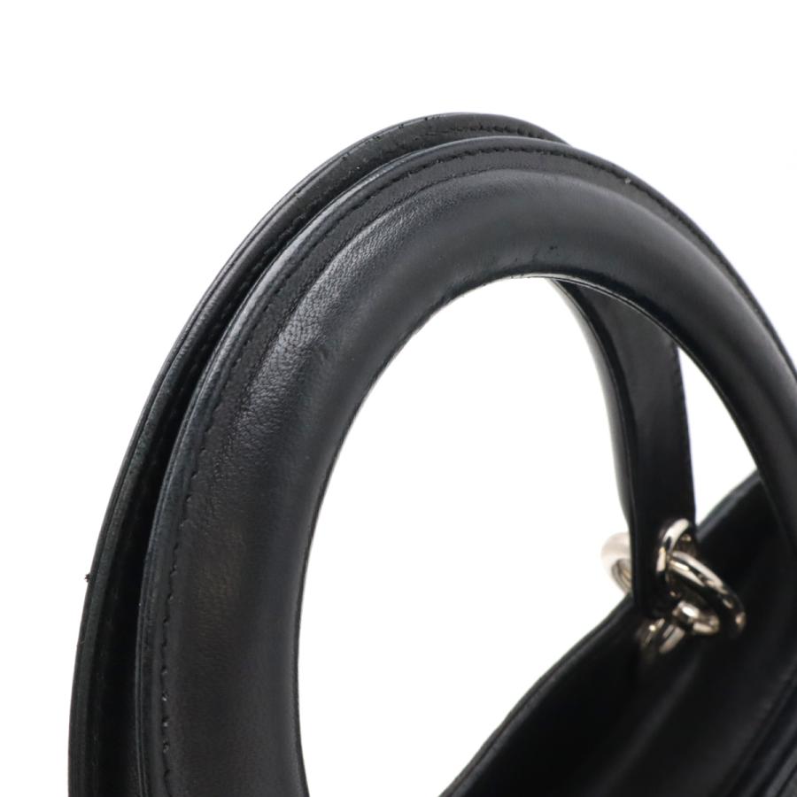 Christian Dior クリスチャン ディオール レディディオール カナージュ ハンドバッグ 2WAY ショルダーバッグ スタッズ レザー ブラック | Christian Dior | 04