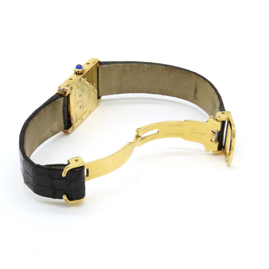 Cartier カルティエ マストタンク QZ アイボリー文字盤 SV925 カルティエ マストタンク MM QZ アイボリーローマン文字盤