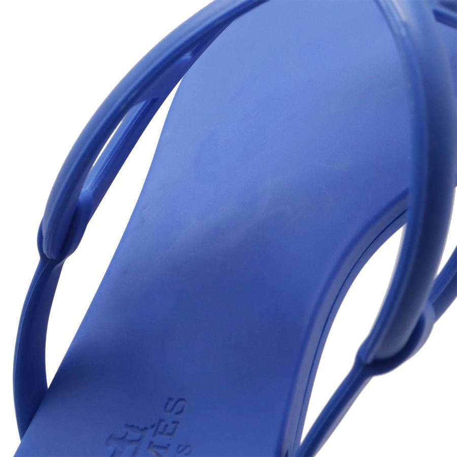 HERMES エルメス エジェリ シェーヌダンクル ビーチサンダル トングサンダル ラバー ブルー 青 #38 日本サイズ約24.5cm | HERMES | 06