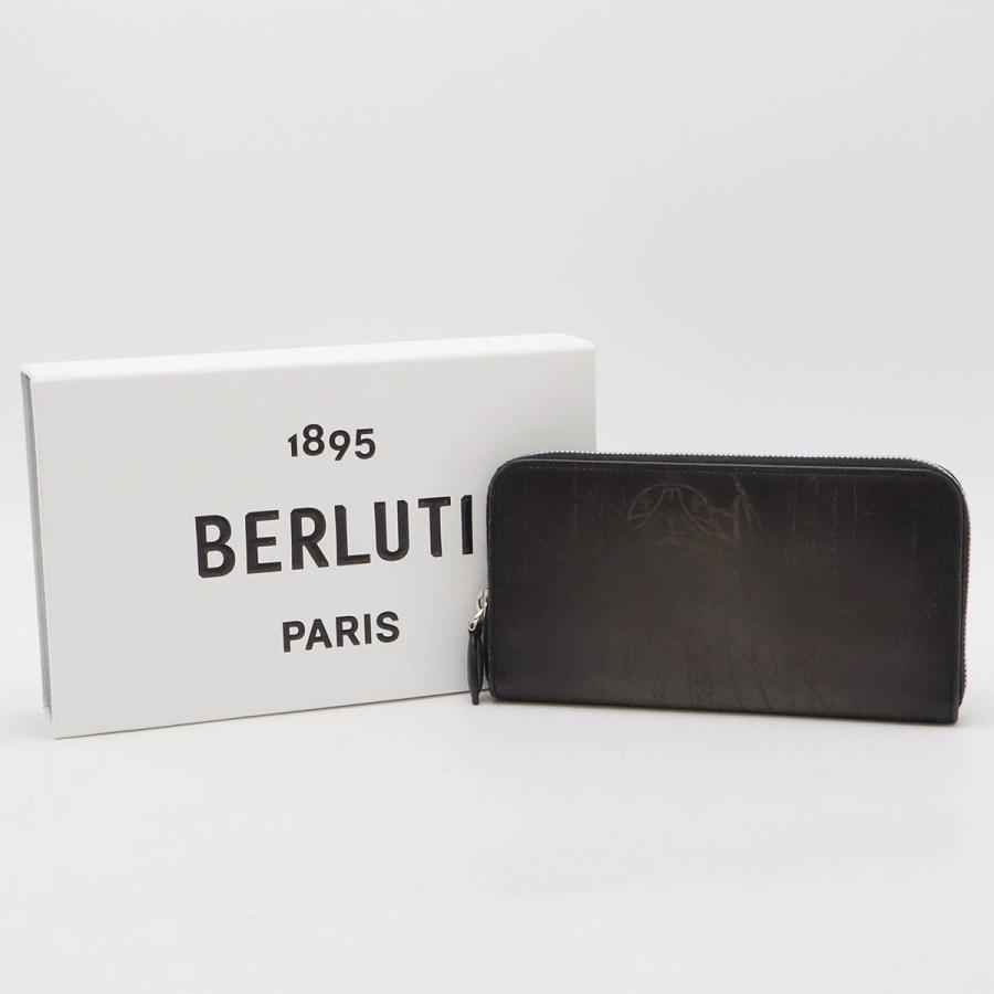 Berluti ベルルッティ イタウバ ネオ スクリットレザー ロングジップ ウォレット ラウンドファスナー 長財布 ヴェネチアレザー ブラック 黒 | Berluti | 08
