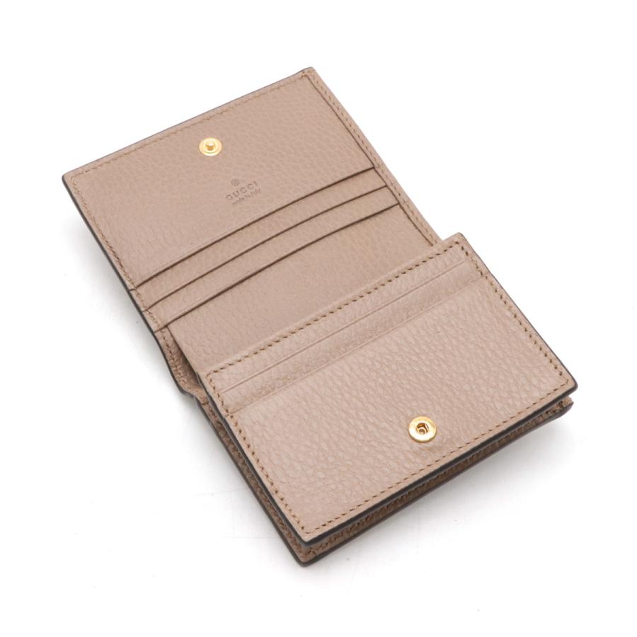 GUCCI グッチ ダブルG GGスプリーム カードケース ウォレット 2つ折財布 二つ折り財布 ベージュ ダスティピンク オンライン限定品 658610 | GUCCI | 03