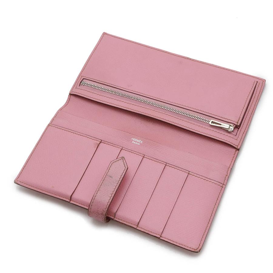 HERMES エルメス ベアン クラシック 2つ折長財布 二つ折り長財布 レザー ピンク シルバー金具 | HERMES | 04