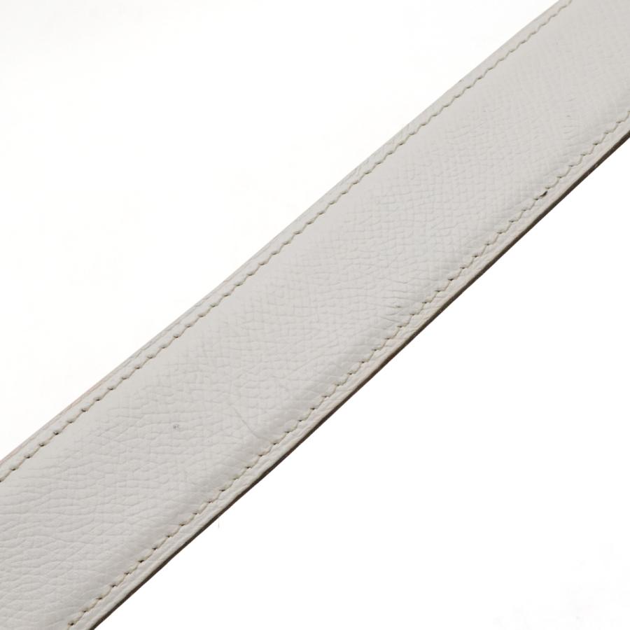 HERMES エルメス コンスタンス Hベルト リバーシブル レザー ホワイト 白 ブラック 黒 シルバー金具 #90 □H刻印 | HERMES | 04