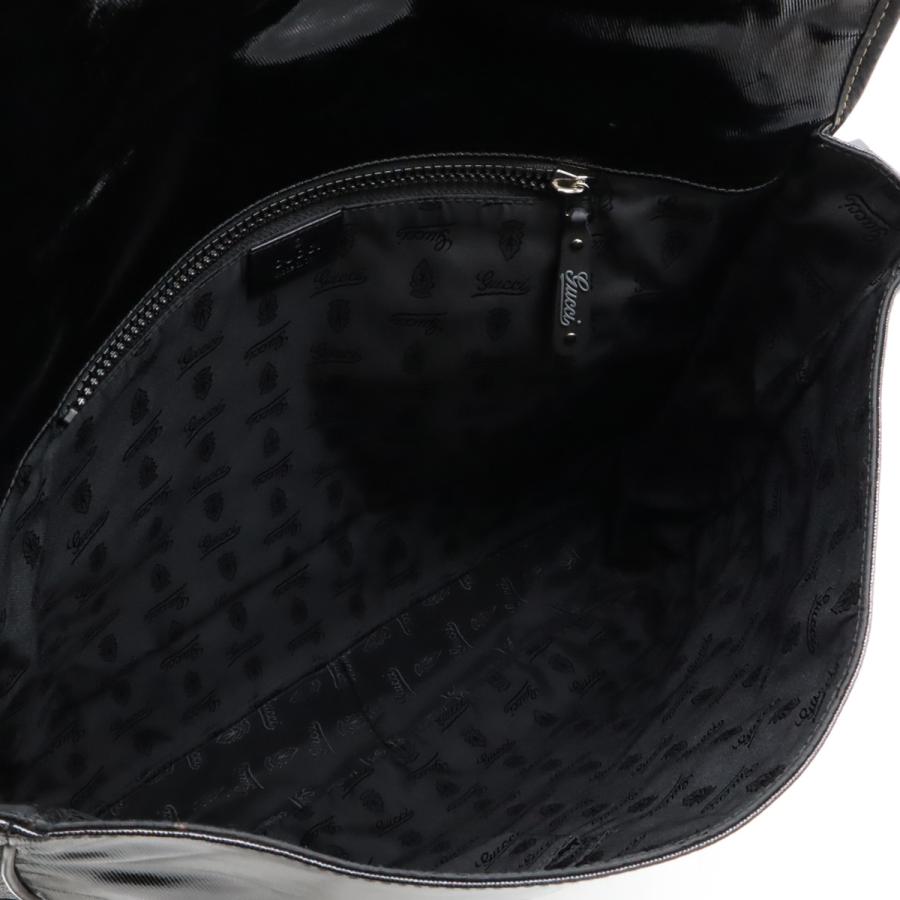 GUCCI グッチ クレストエンブレム ショルダーバッグ メッセンジャーバッグ 斜め掛け コーティングキャンバス ブラック 黒 181094 | GUCCI | 06