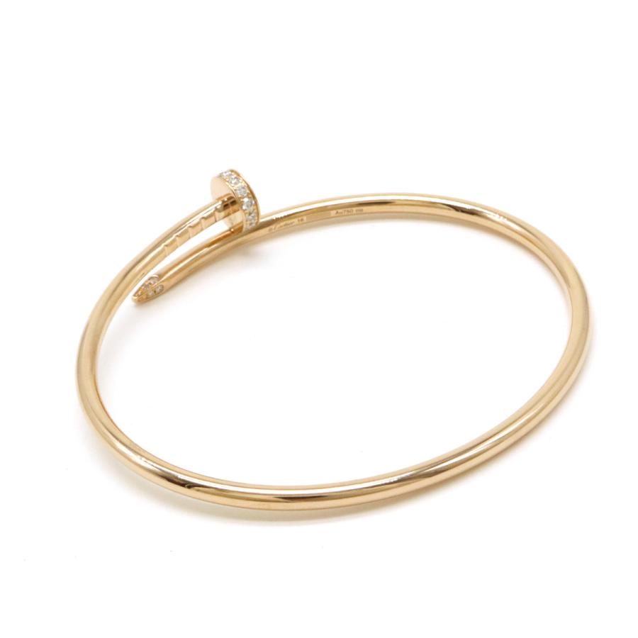 Cartier カルティエ ジュスト アン クル スモール SM ブレスレット K18PG ピンクゴールド ダイヤモンド D0.18ct #16 B6065817 | Cartier | 01