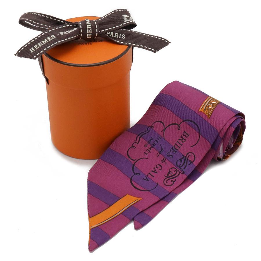 HERMES エルメス TWELL ツイリー ツイル トゥイリー スカーフ BRIDES de GALA シルク100% パープル 紫 マルチカラー | HERMES | 04