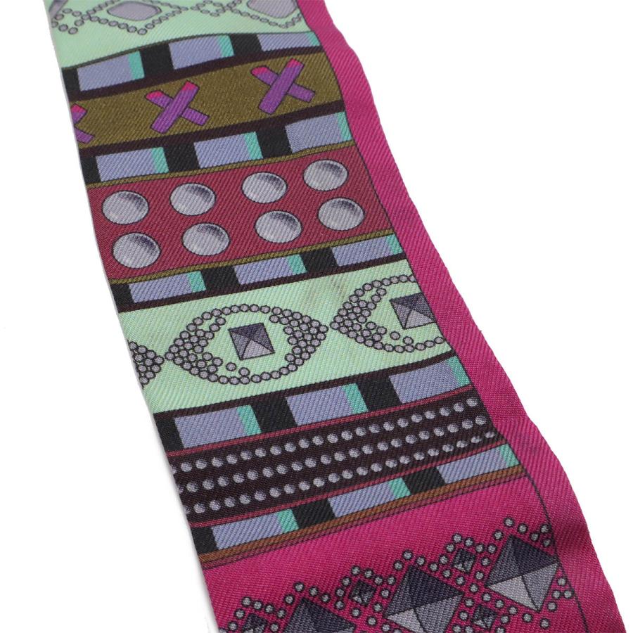 HERMES エルメス TWELL ツイリー ツイル トゥイリー スカーフ シルク100% パープル 紫 マルチカラー | HERMES | 02