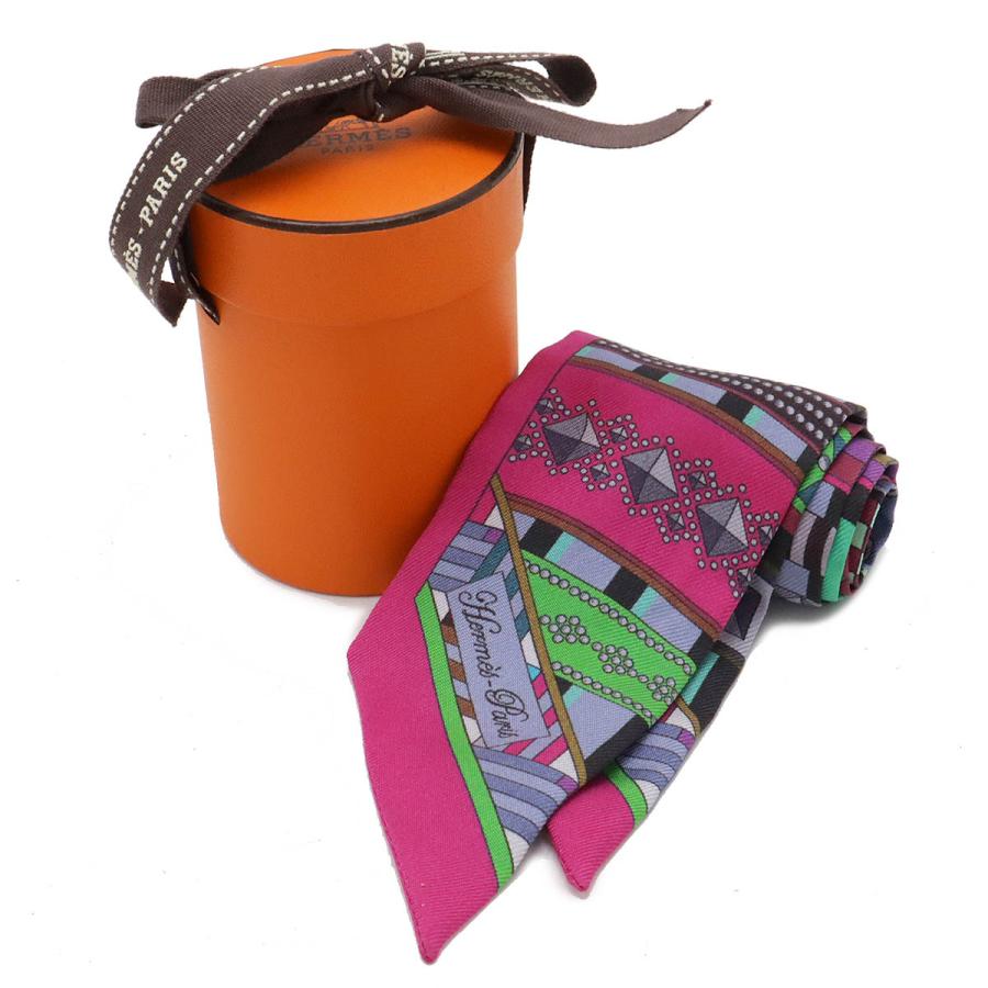 HERMES エルメス TWELL ツイリー ツイル トゥイリー スカーフ シルク100% パープル 紫 マルチカラー | HERMES | 04