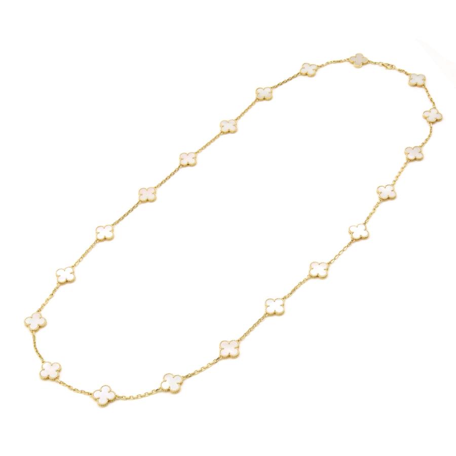 Van Cleef & Arpels ヴァン クリーフ & アーペル VCA ヴィンテージ アルハンブラ ロングネックレス 20モチーフ K18 マザーオブパール VCARA42100 | Van Cleef ＆ Arpels | 01