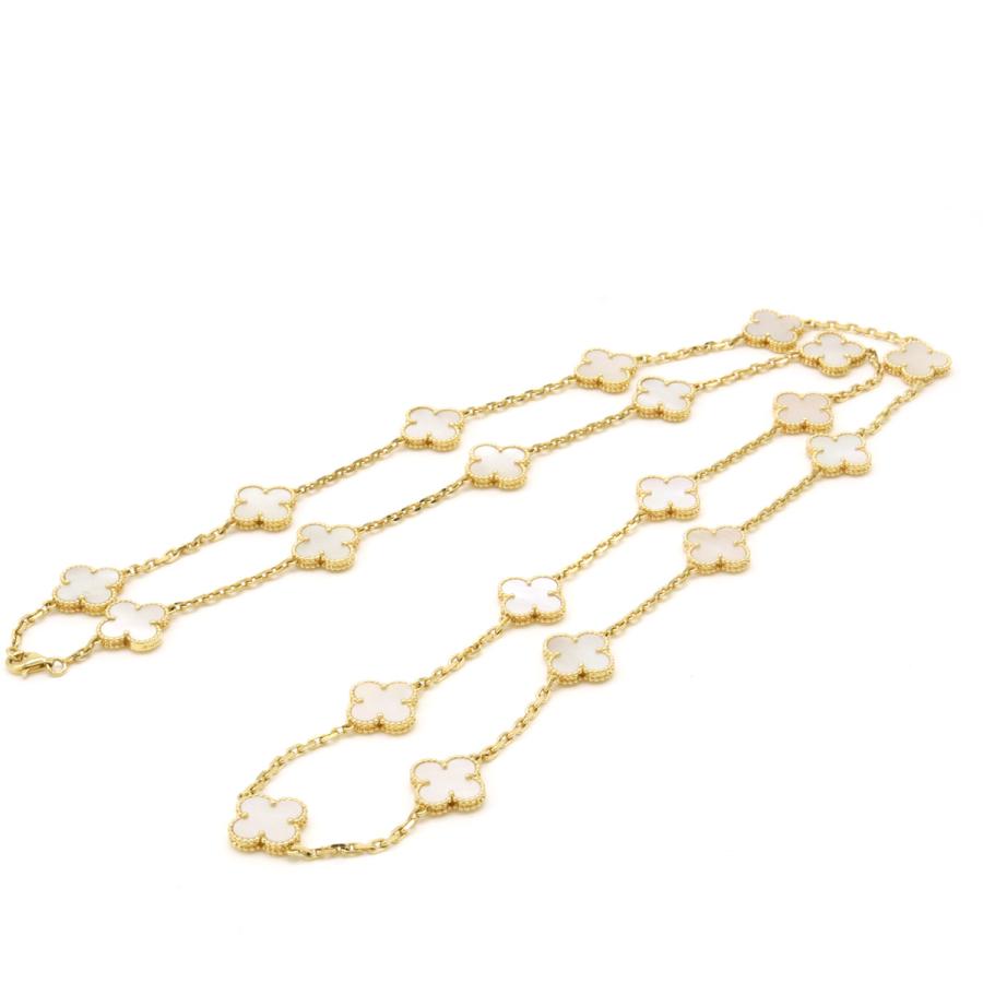 Van Cleef & Arpels ヴァン クリーフ & アーペル VCA ヴィンテージ アルハンブラ ロングネックレス 20モチーフ K18 マザーオブパール VCARA42100 | Van Cleef ＆ Arpels | 02