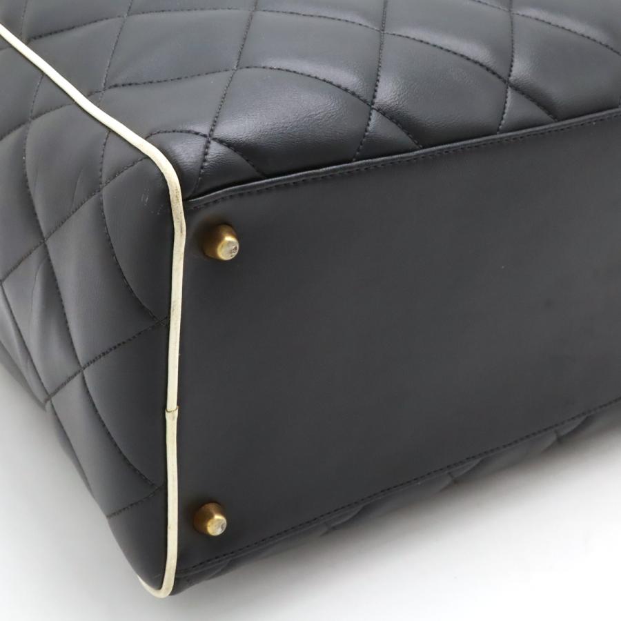CHANEL シャネル マトラッセ ボーリングバッグ ボストンバッグ トラベルバッグ 旅行カバン レザー ブラック 黒 ホワイト 白 | CHANEL | 02