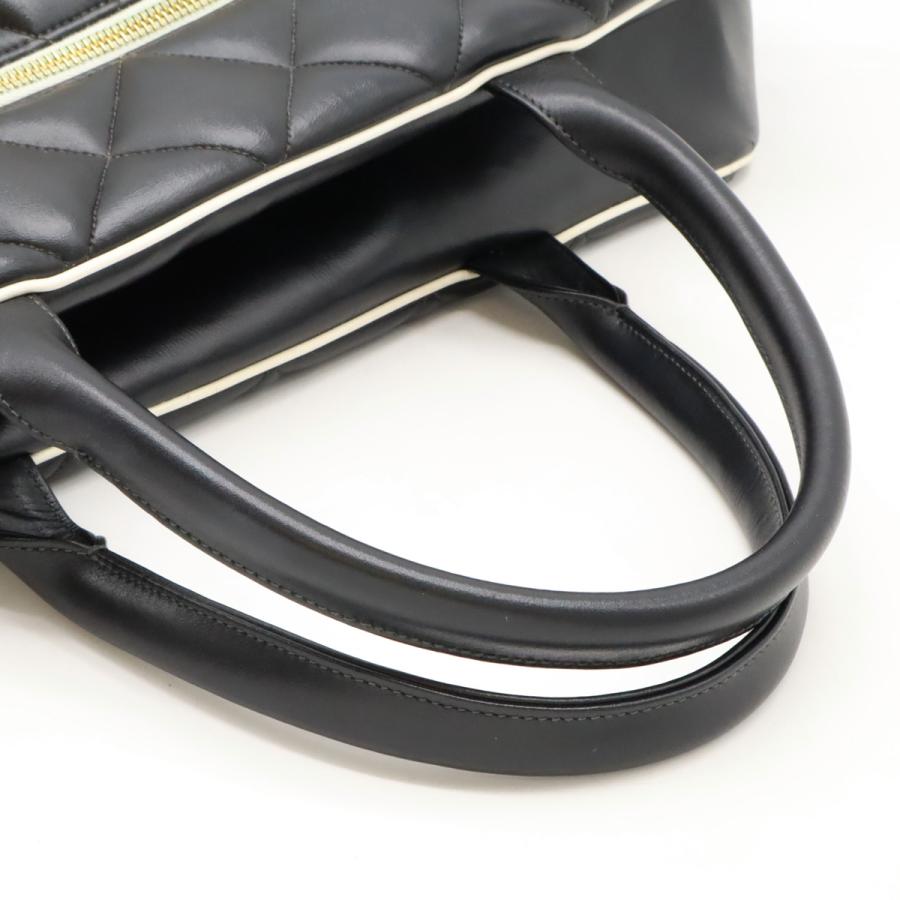 CHANEL シャネル マトラッセ ボーリングバッグ ボストンバッグ トラベルバッグ 旅行カバン レザー ブラック 黒 ホワイト 白 | CHANEL | 03