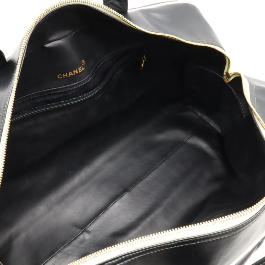 CHANEL シャネル マトラッセ ボーリングバッグ ボストンバッグ トラベルバッグ 旅行カバン レザー ブラック 黒 ホワイト 白 | CHANEL | 04
