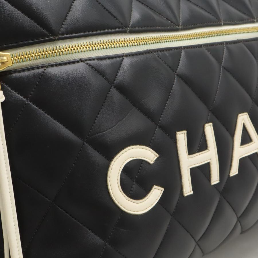 CHANEL シャネル マトラッセ ボーリングバッグ ボストンバッグ トラベルバッグ 旅行カバン レザー ブラック 黒 ホワイト 白 | CHANEL | 07
