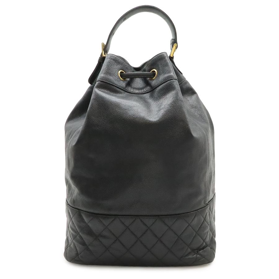 CHANEL シャネル ココマーク リュックサック ショルダーバッグ ワンショルダー 2WAY トートバッグ 巾着 ブラック 黒 ゴールド金具 | CHANEL