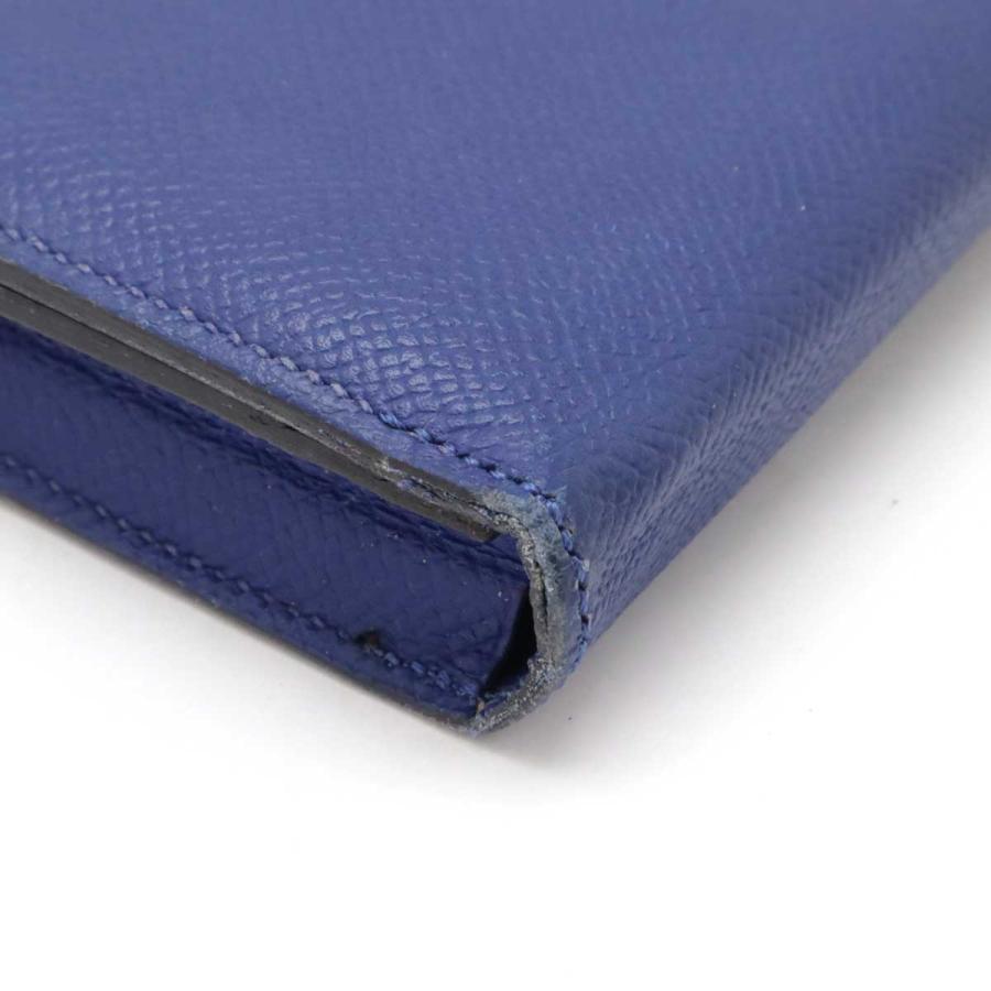 HERMES エルメス ベアンスフレ 2つ折長財布 二つ折り長財布 ヴォーエプソン レザー ブルーエレクトリック ブルー 青 シルバー金具 X刻印 | HERMES | 02