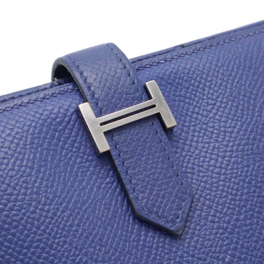 HERMES エルメス ベアンスフレ 2つ折長財布 二つ折り長財布 ヴォーエプソン レザー ブルーエレクトリック ブルー 青 シルバー金具 X刻印 | HERMES | 03