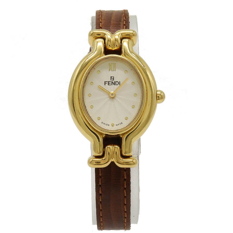 FENDI フェンディ チェンジベルト GP 革ベルト シルバー文字盤