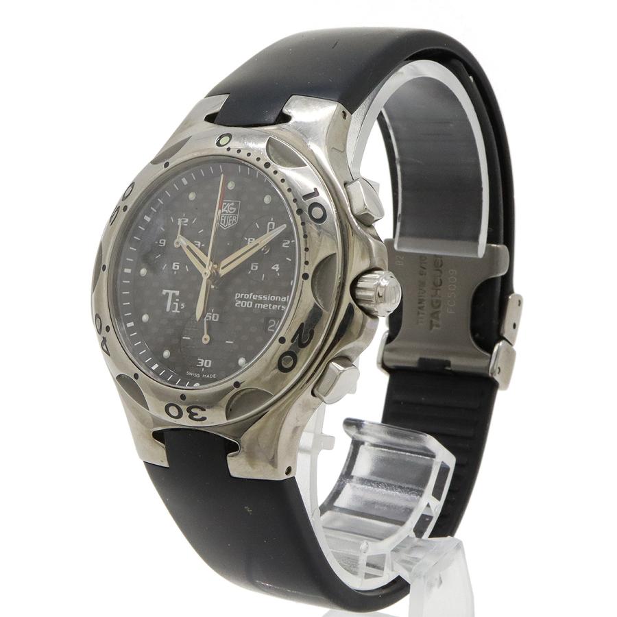 TAG Heuer タグ ホイヤー キリウム ブラックカーボン文字盤 クロノグラフ ラバーベルト チタン メンズ QZ クォーツ 腕時計  CL1181 TAG HEUER（タグ・ホイヤー） タグ ホイヤー キリウム ブラック