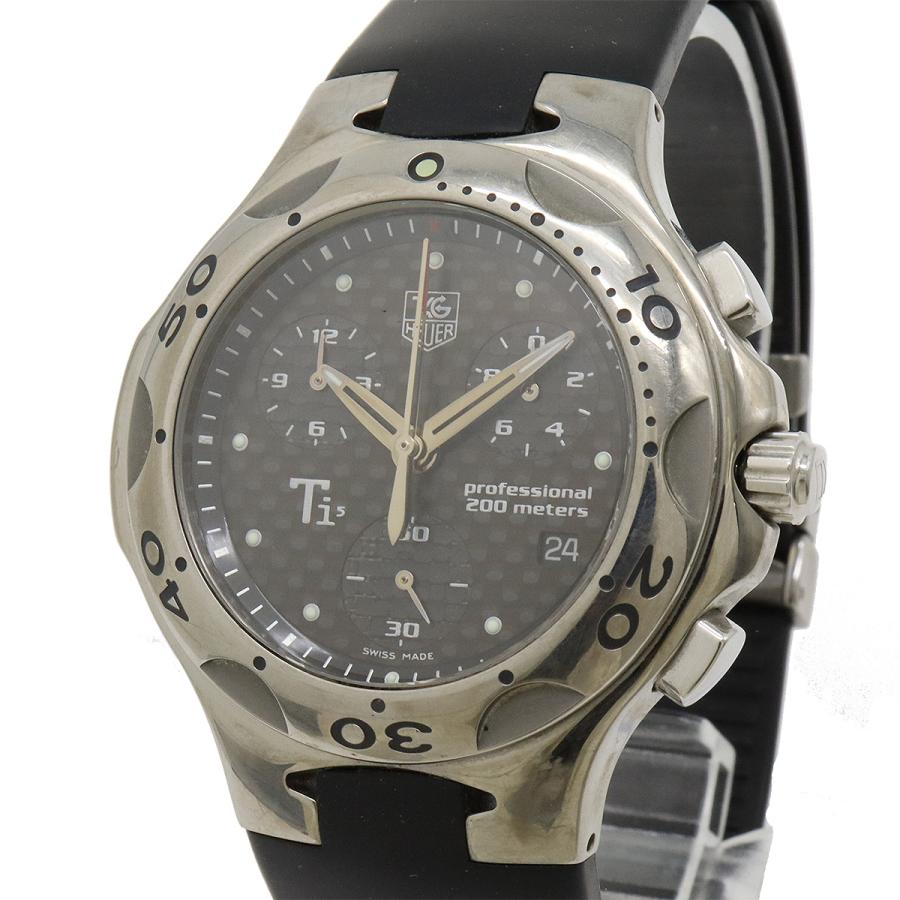 TAG Heuer Ti5 CL1181 クロノグラフ QZ 200m防水 TAG HEUER（タグ・ホイヤー） タグ ホイヤー キリウム ブラック