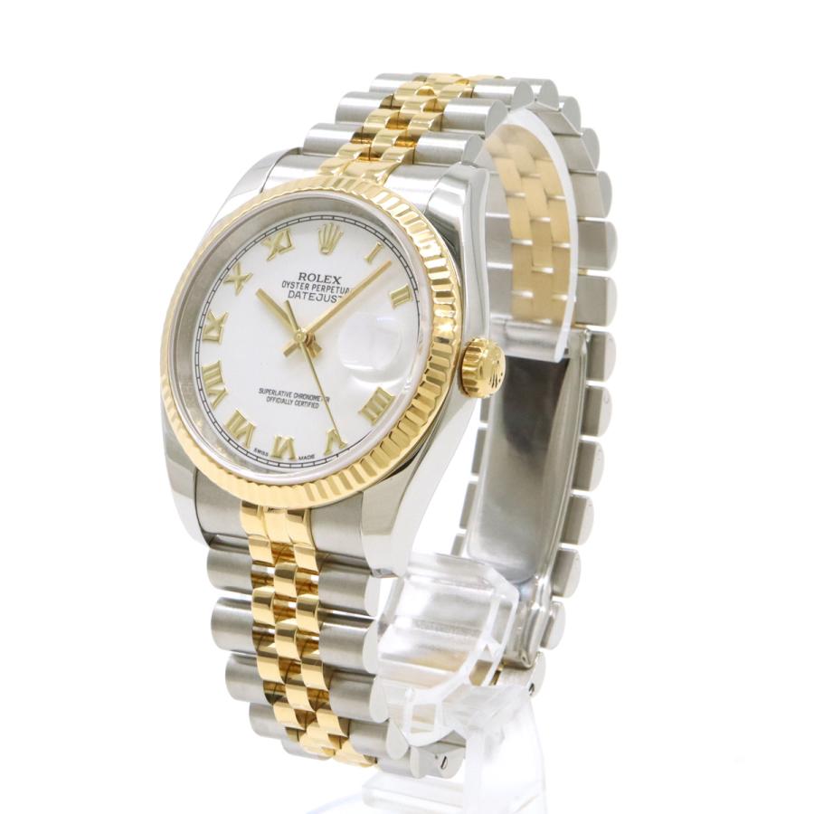 ROLEX ロレックス デイトジャスト ホワイトローマ文字盤 SS/YG  ランダム番 メンズ AT オートマ 腕時計 116233 | ROLEX | 01