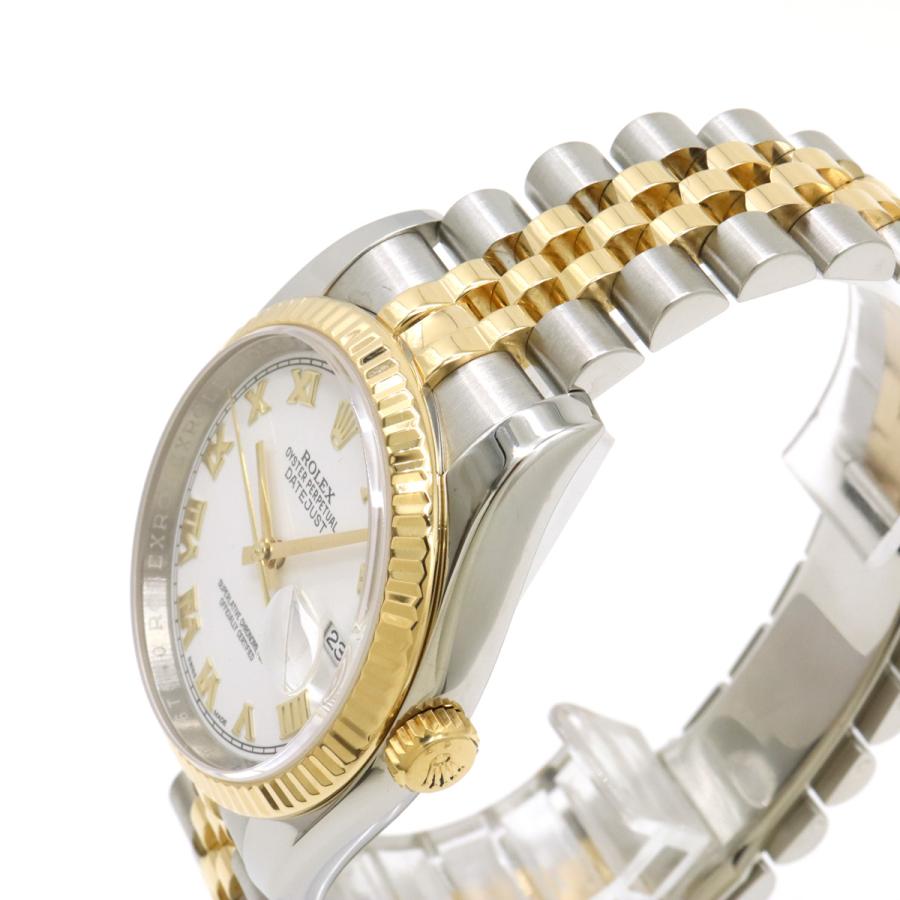 ROLEX ロレックス デイトジャスト ホワイトローマ文字盤 SS/YG  ランダム番 メンズ AT オートマ 腕時計 116233 | ROLEX | 04