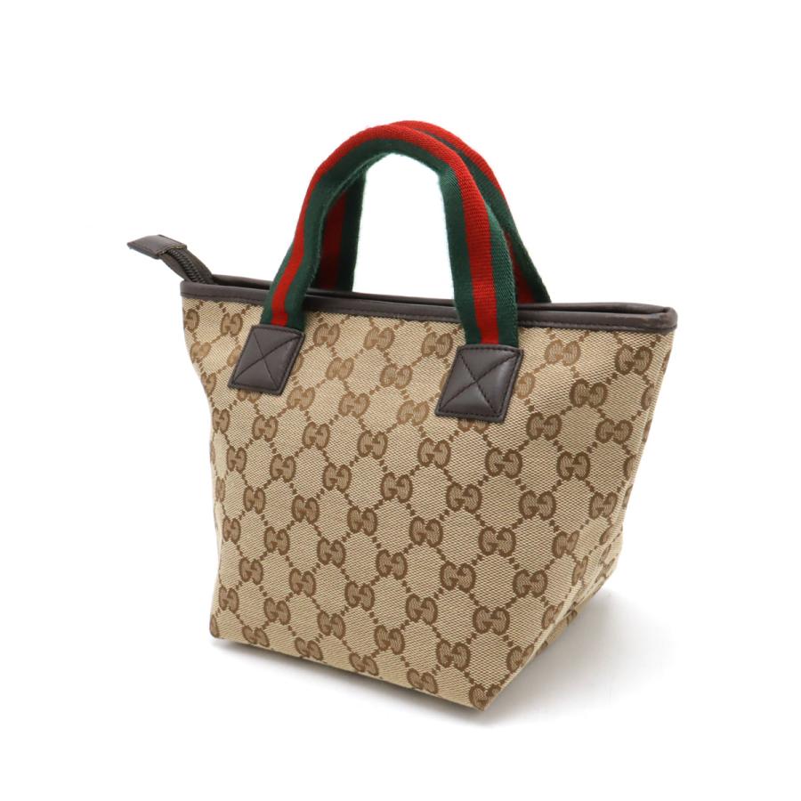 GUCCI グッチ チルドレンズ GGキャンバス シェリーライン ミニトート ハンドバッグ レザー カーキベージュ ダークブラウン 茶 284728 | GUCCI | 01