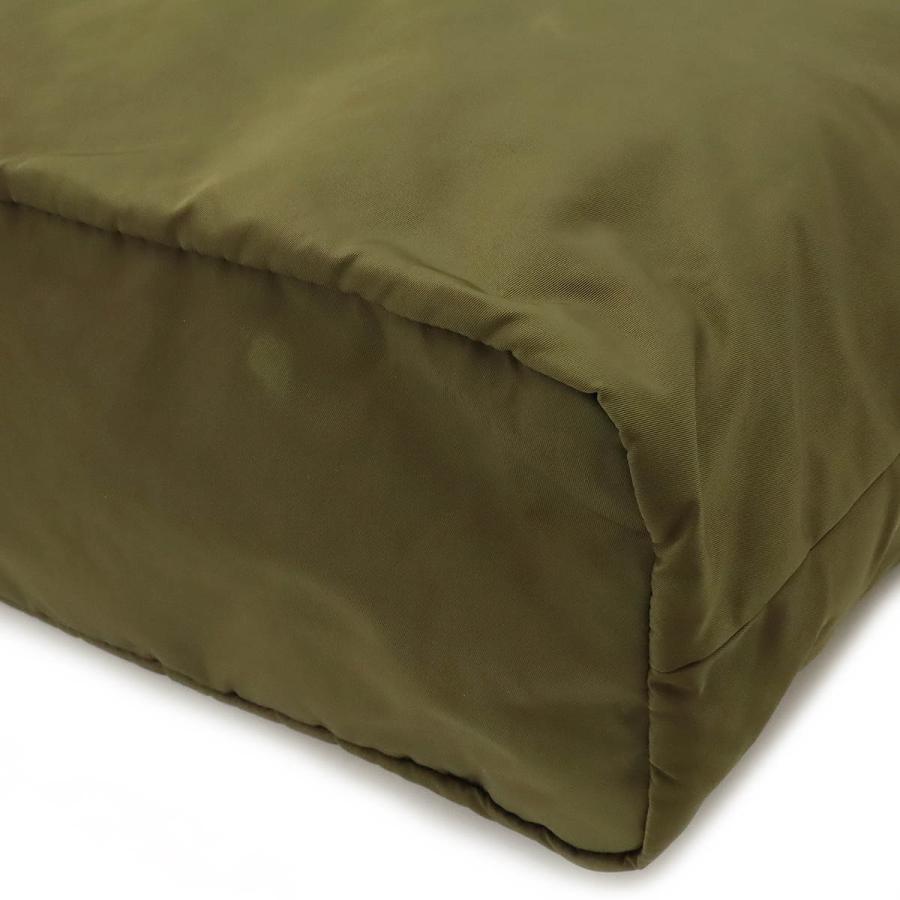 PRADA プラダ トートバッグ ショルダートート リバーシブル ナイロン レザー カーキ ダークブラウン 茶 ショルダーストラップ欠品 | PRADA | 02